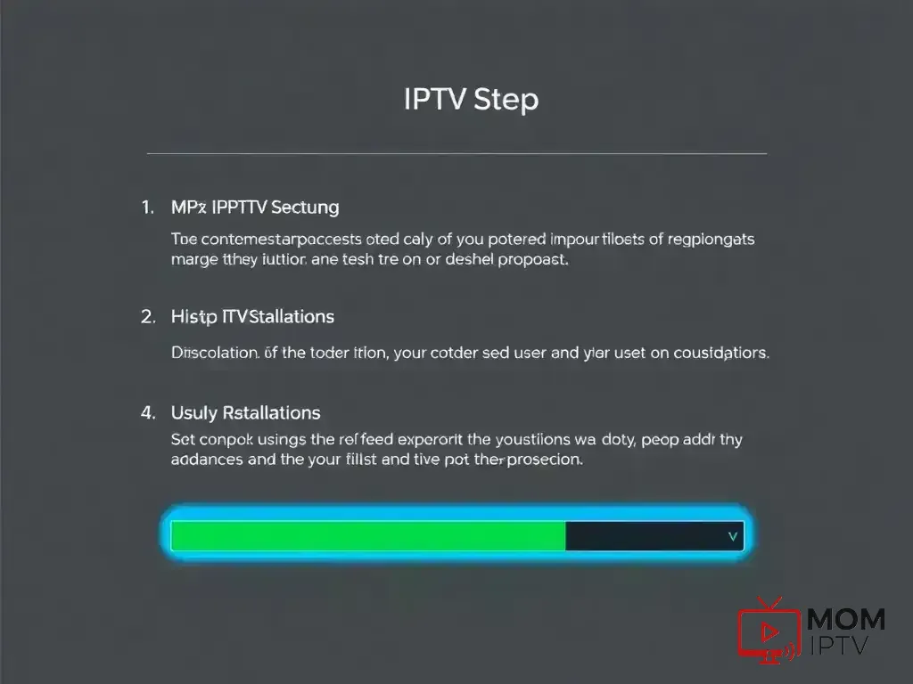 Step-by-step setup process for Mom IPTV