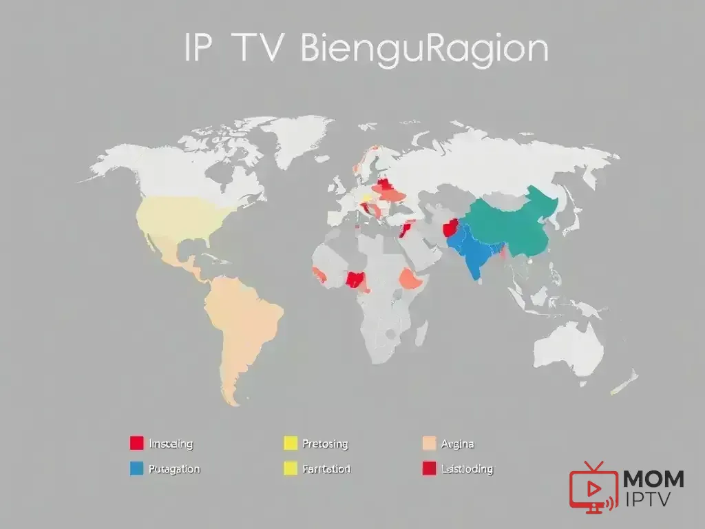 World map showing IPTV regulations by region